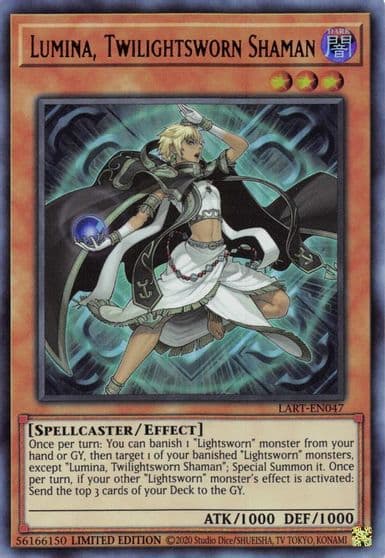 Lumina Twilightsworn Shaman The Lost Art Promotion Yu-Gi-Oh! card