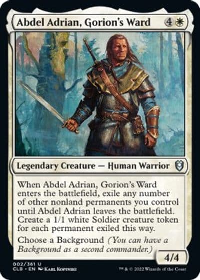 Abdel Adrian Gorions Ward Commander Legends: Battle for Baldur's Gate Magic card