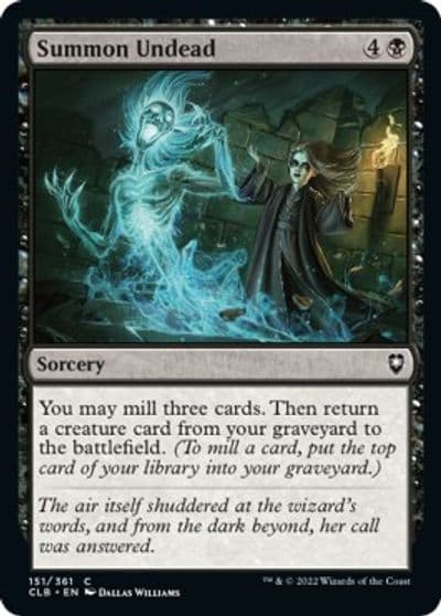 Summon Undead Commander Legends: Battle for Baldur's Gate Magic card
