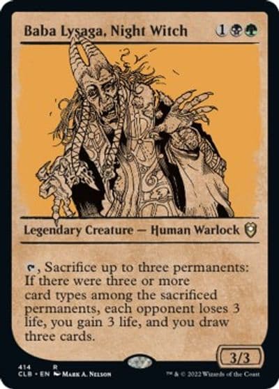 Baba Lysaga Night Witch Showcase Commander Legends: Battle for Baldur's Gate Magic card