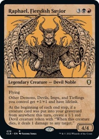 Raphael Fiendish Savior Showcase Commander Legends: Battle for Baldur's Gate Magic card