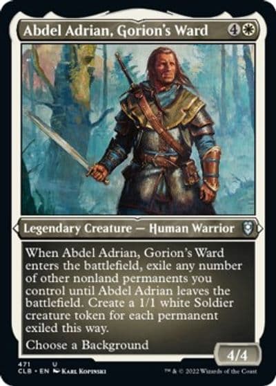 Abdel Adrian Gorions Ward Foil Etched Commander Legends: Battle for Baldur's Gate Magic card