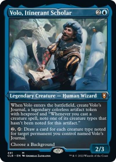 Volo Itinerant Scholar Foil Etched Commander Legends: Battle for Baldur's Gate Magic card