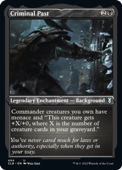 Criminal Past Foil Etched Commander Legends: Battle for Baldur's Gate Magic card