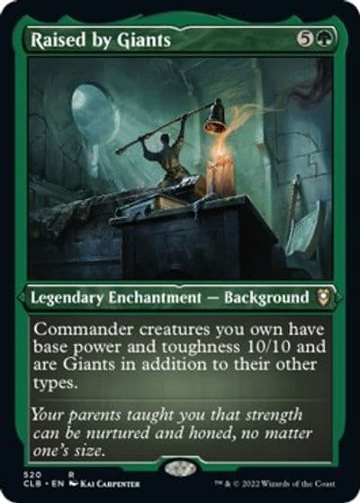 Raised by Giants Foil Etched Commander Legends: Battle for Baldur's Gate Magic card