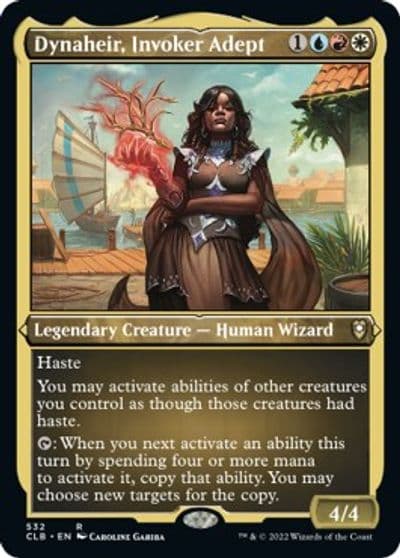 Dynaheir Invoker Adept Foil Etched Commander Legends: Battle for Baldur's Gate Magic card
