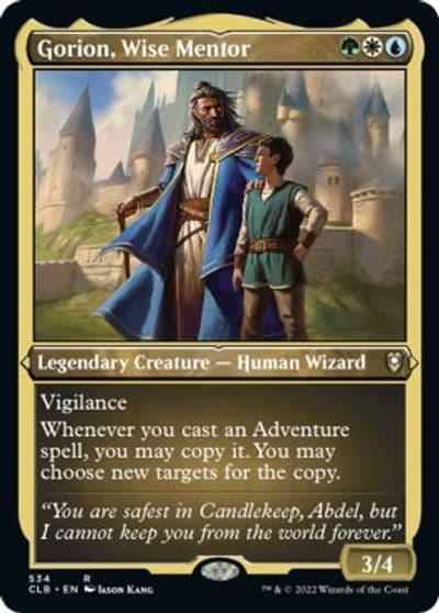 Gorion Wise Mentor Foil Etched Commander Legends: Battle for Baldur's Gate Magic card