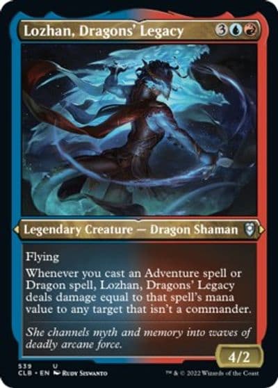 Lozhan Dragons Legacy Foil Etched Commander Legends: Battle for Baldur's Gate Magic card