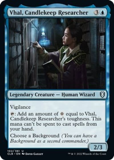 Vhal Candlekeep Researcher Commander Legends: Battle for Baldur's Gate Magic card