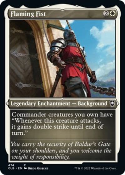Flaming Fist Foil Etched Commander Legends: Battle for Baldur's Gate Magic card