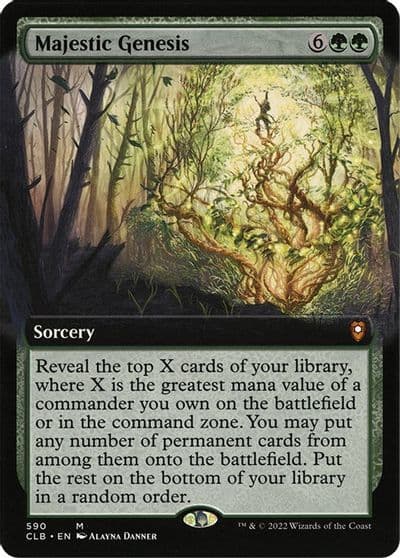 Majestic Genesis Extended Art Commander Legends: Battle for Baldur's Gate Magic card