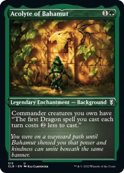 Acolyte of Bahamut Foil Etched Commander Legends: Battle for Baldur's Gate Magic card