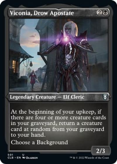 Viconia Drow Apostate Foil Etched Commander Legends: Battle for Baldur's Gate Magic card
