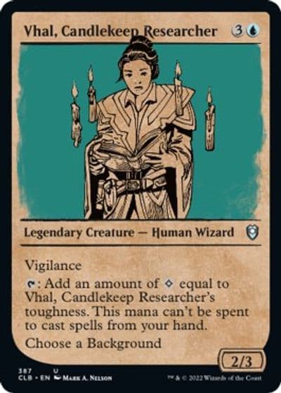 Vhal Candlekeep Researcher Showcase Commander Legends: Battle for Baldur's Gate Magic card