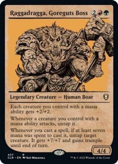 Raggadragga Goreguts Boss Showcase Commander Legends: Battle for Baldur's Gate Magic card
