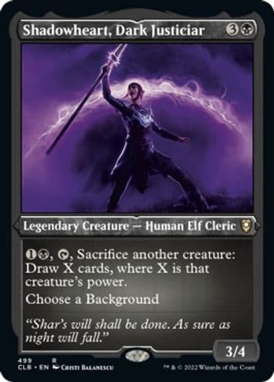 Shadowheart Dark Justiciar Foil Etched Commander Legends: Battle for Baldur's Gate Magic card