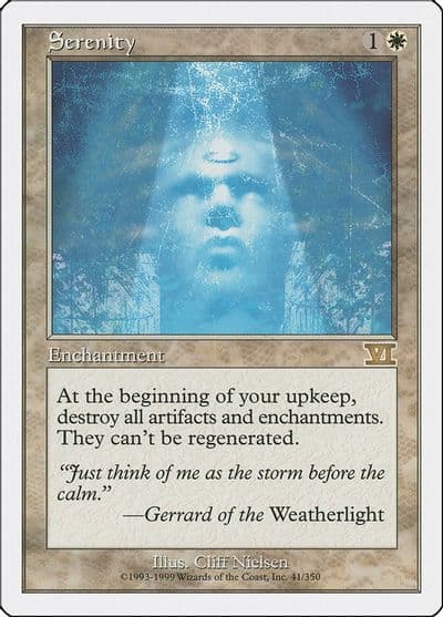 Serenity Classic Sixth Edition Magic card