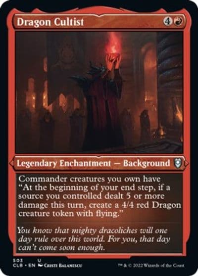 Dragon Cultist Foil Etched Commander Legends: Battle for Baldur's Gate Magic card