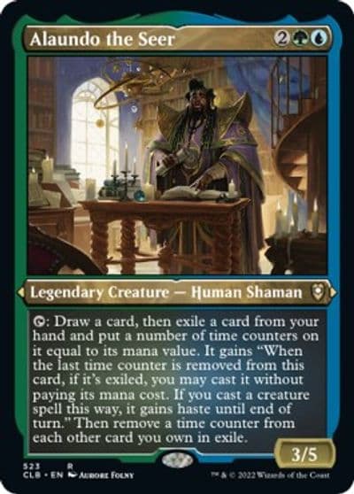 Alaundo the Seer Foil Etched Commander Legends: Battle for Baldur's Gate Magic card