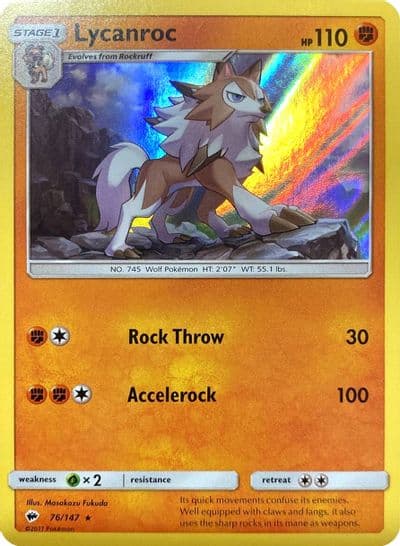 Lycanroc (Water Web Holo) Miscellaneous Cards & Products Pokemon card
