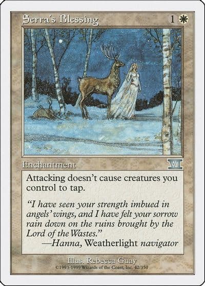 Serras Blessing Classic Sixth Edition Magic card