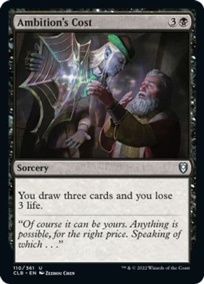 Ambitions Cost Commander Legends: Battle for Baldur's Gate Magic card