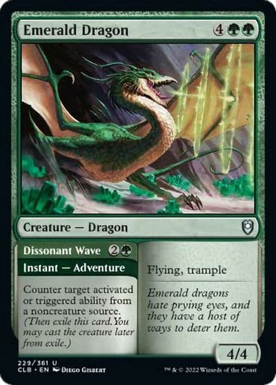 Emerald Dragon Commander Legends: Battle for Baldur's Gate Magic card