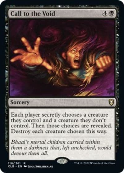 Call to the Void Commander Legends: Battle for Baldur's Gate Magic card