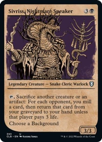 Sivriss Nightmare Speaker Showcase Commander Legends: Battle for Baldur's Gate Magic card