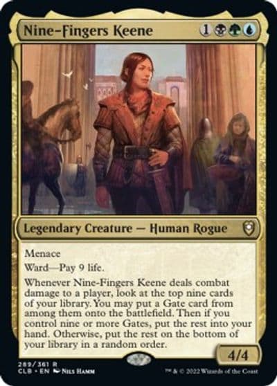 Nine Fingers Keene Commander Legends: Battle for Baldur's Gate Magic card