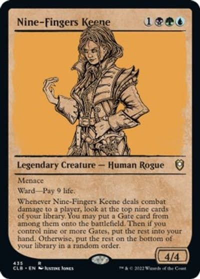 Nine Fingers Keene Showcase Commander Legends: Battle for Baldur's Gate Magic card