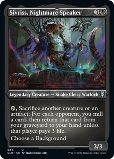 Sivriss Nightmare Speaker Foil Etched Commander Legends: Battle for Baldur's Gate Magic card