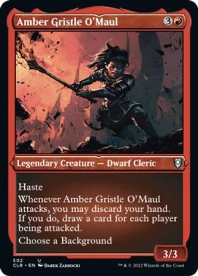 Amber Gristle OMaul Foil Etched Commander Legends: Battle for Baldur's Gate Magic card