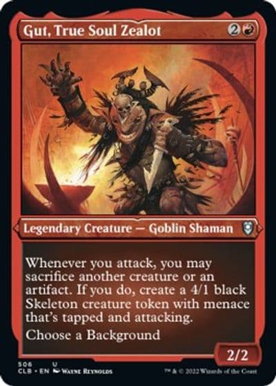 Gut True Soul Zealot Foil Etched Commander Legends: Battle for Baldur's Gate Magic card