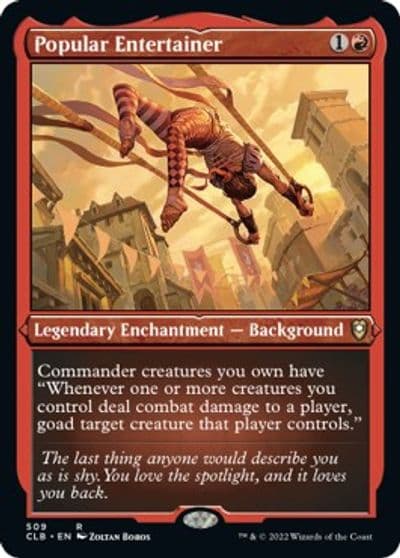 Popular Entertainer Foil Etched Commander Legends: Battle for Baldur's Gate Magic card