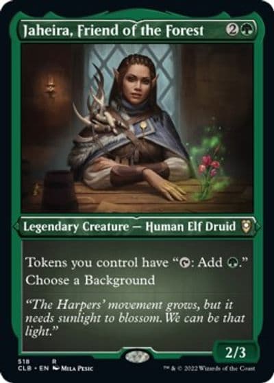 Jaheira Friend of the Forest Foil Etched Commander Legends: Battle for Baldur's Gate Magic card