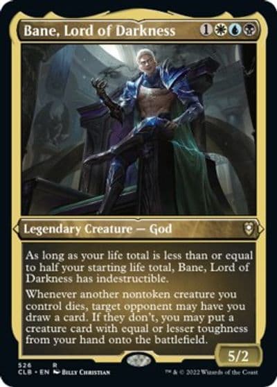 Bane Lord of Darkness Foil Etched Commander Legends: Battle for Baldur's Gate Magic card