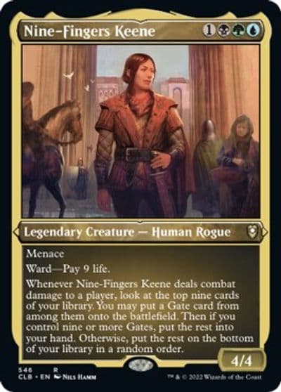 Nine Fingers Keene Foil Etched Commander Legends: Battle for Baldur's Gate Magic card