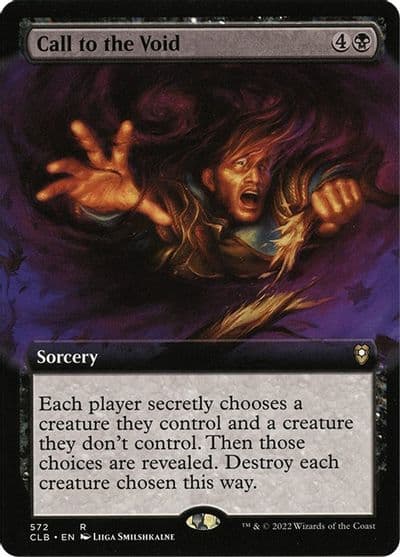 Call to the Void Extended Art Commander Legends: Battle for Baldur's Gate Magic card