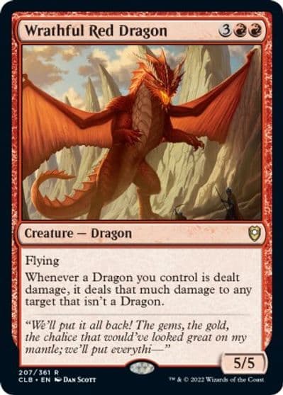 Wrathful Red Dragon Commander Legends: Battle for Baldur's Gate Magic card