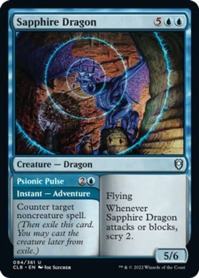 Sapphire Dragon Commander Legends: Battle for Baldur's Gate Magic card