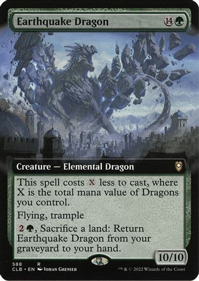 Earthquake Dragon Extended Art Commander Legends: Battle for Baldur's Gate Magic card
