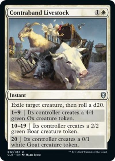 Contraband Livestock Commander Legends: Battle for Baldur's Gate Magic card