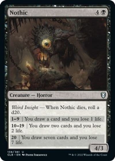 Nothic Commander Legends: Battle for Baldur's Gate Magic card