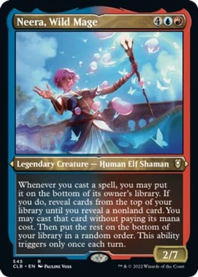 Neera Wild Mage Foil Etched Commander Legends: Battle for Baldur's Gate Magic card
