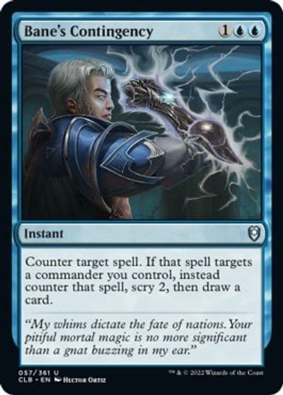 Banes Contingency Commander Legends: Battle for Baldur's Gate Magic card