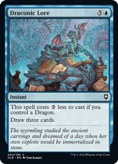 Draconic Lore Commander Legends: Battle for Baldur's Gate Magic card