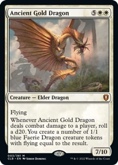 Ancient Gold Dragon Commander Legends: Battle for Baldur's Gate Magic card