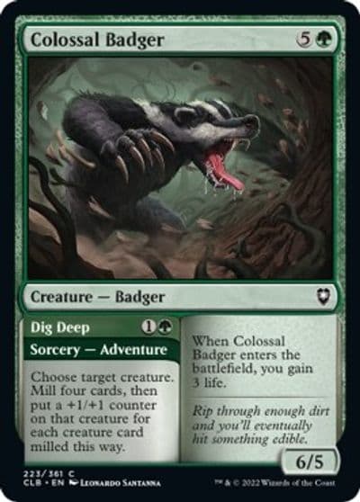 Colossal Badger Commander Legends: Battle for Baldur's Gate Magic card