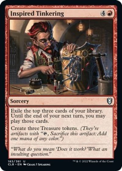Inspired Tinkering Commander Legends: Battle for Baldur's Gate Magic card